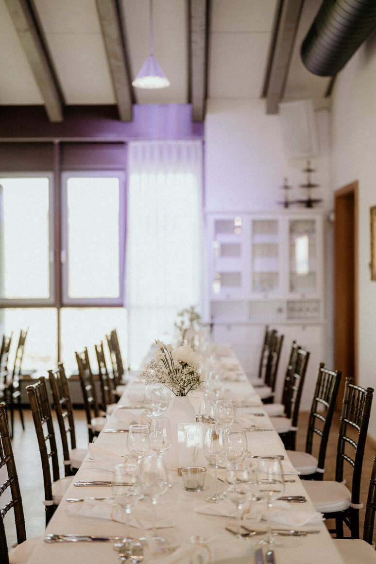 Decorated wedding table